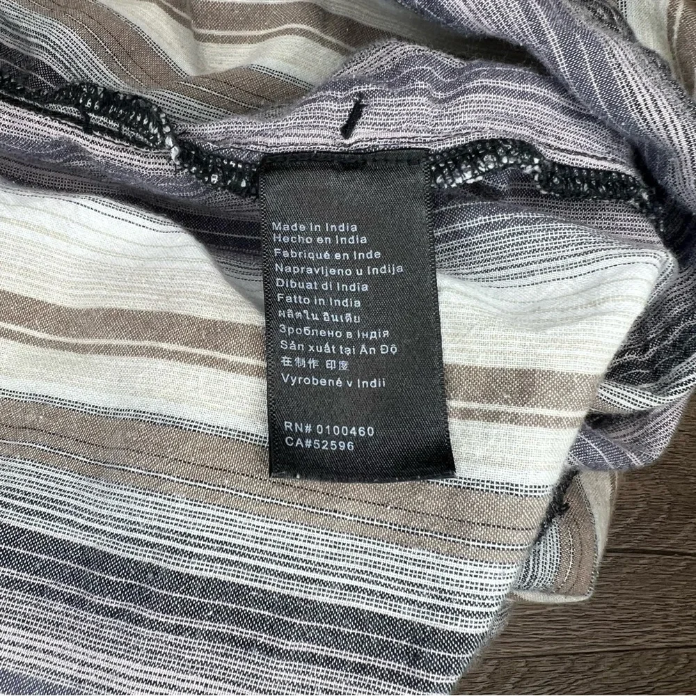 Kavu Tiba Multi Color Striped Ankle Roll Pants Organic Cotton Size Large - Picture 11 of 12